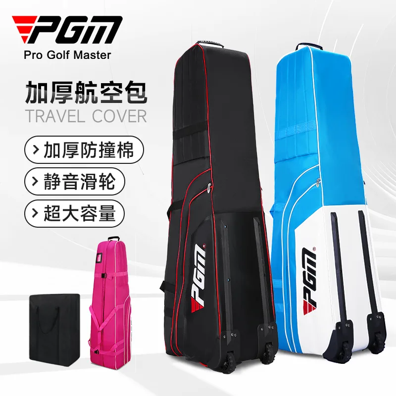PGM Lightweight Foldable Golf Bag Travel Plane Caddy Bags with Wheel Aircraft Stand Thickening Folding Cover HKB008