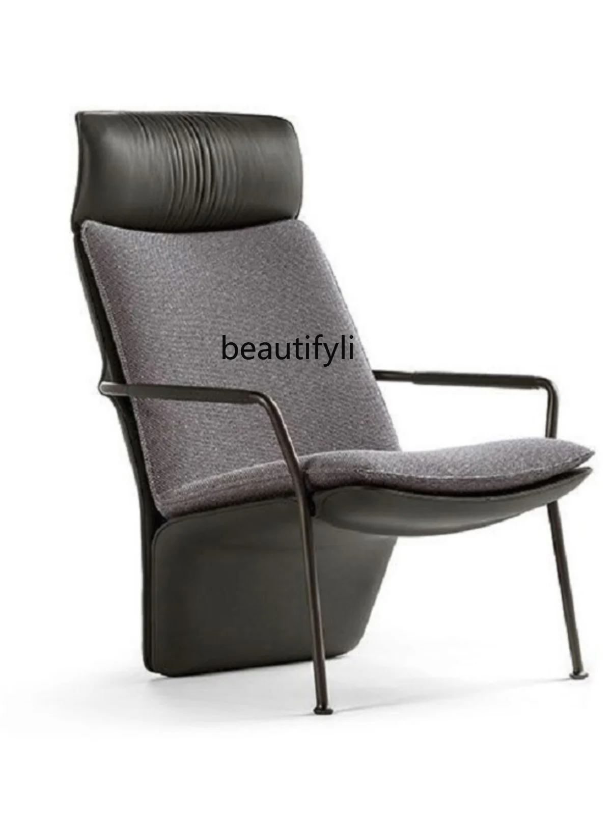 

Special-Shaped Leather Single Leisure Chair with Pedal Lounge Sofa Chair