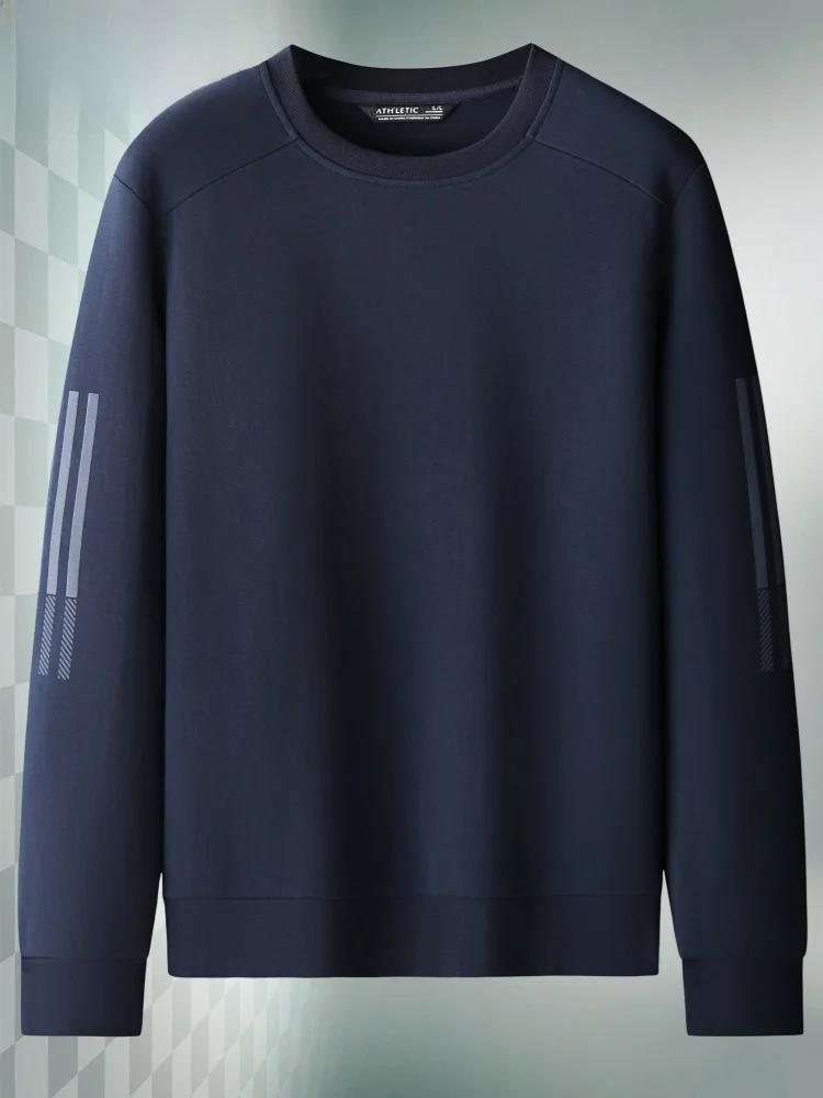 

Spring Autumn Men's Pure Cotton Long Sve Hoodie plus Size Loose Casual Sports T-irt Trendy Fat Bot irt