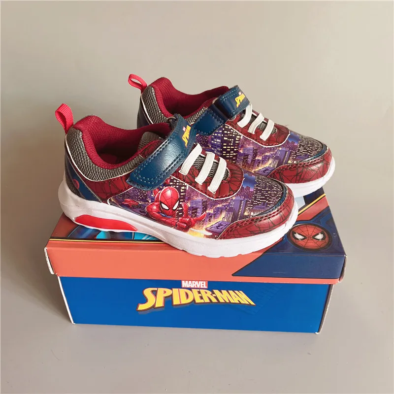 

New Spring Autumn Kids Casual Shoes Baby Boys Sneakers Children Cartoon Spiderman Print Girls Running Sport Shoes EUR 24-27