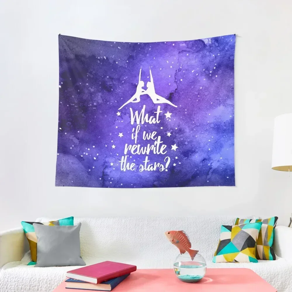 Greatest Showman Rewrite the Stars Watercolour Galaxy Tapestry Wall Decor Outdoor Decoration Tapestry