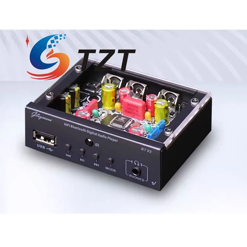 

TZT BT03 HiFi Bluetooth5.3-плеер 87-108 МГц стерео высокая чувствительность FM прием без потерь USB флэш-накопитель коаксиальный декодер