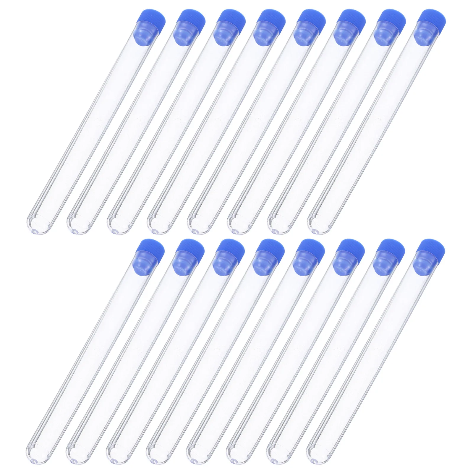 

50pcs Test Tube Plastic Transparent Storage Tubes For Laboratory Use Clear Sample Tubes No Extra Test Tube Needed