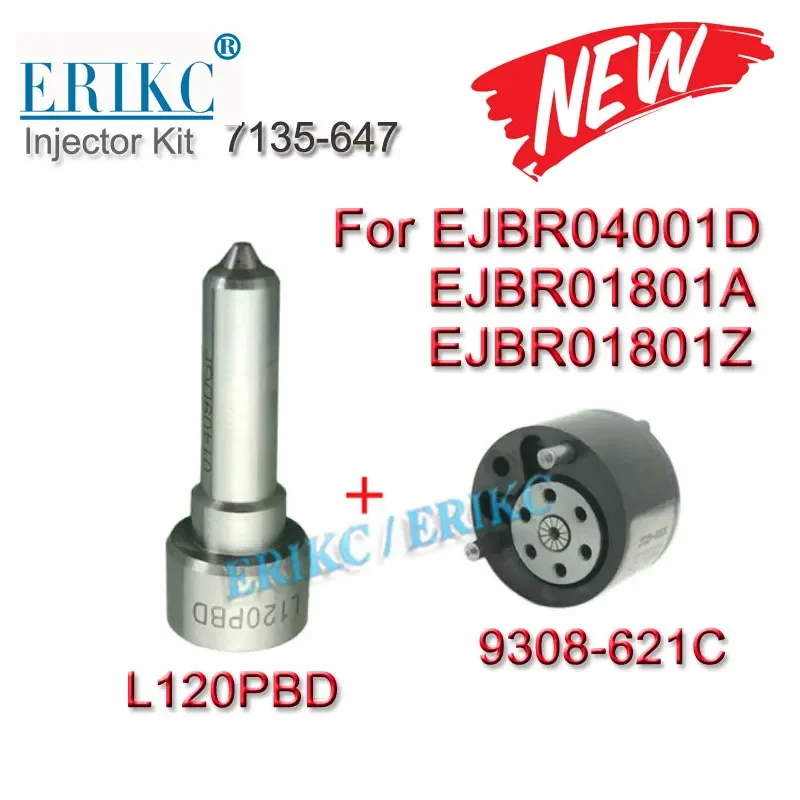 

NOZZLE (L120PBD) INJECTOR VALVE 9308-621C REPAIR KITS (7135-647) FOR RENAULT NISSAN EJBR04001D EJBR01801A EJBR01801Z 8200567290