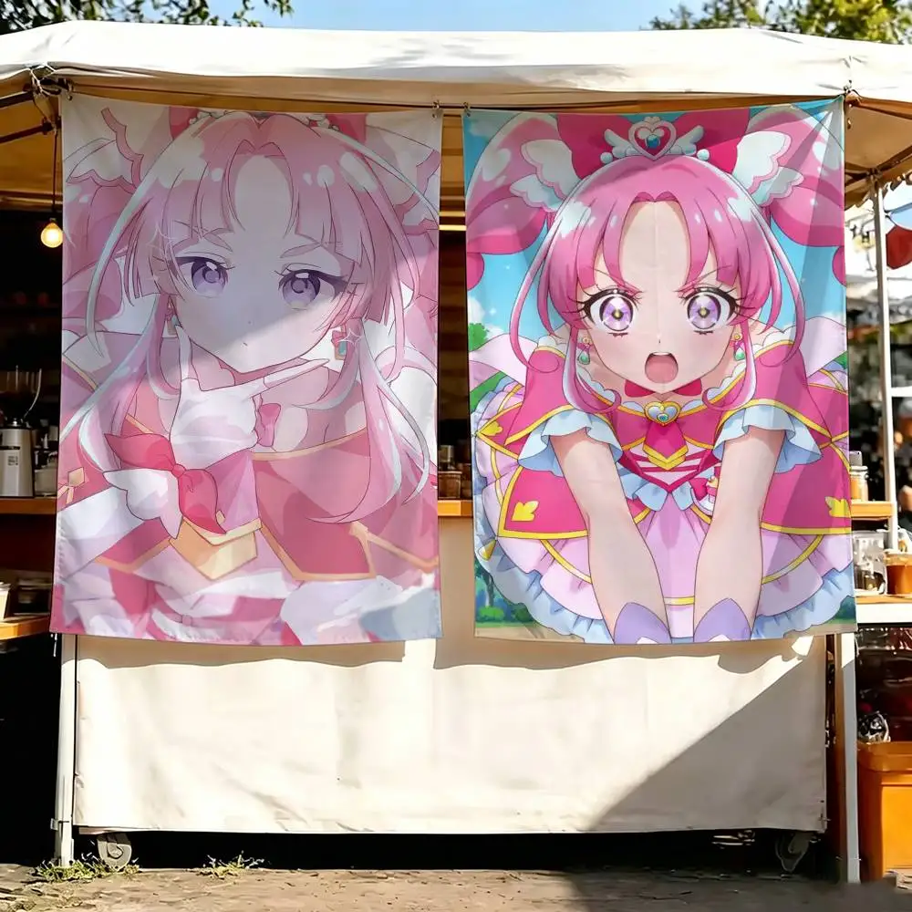 

K-Kobayashi Mikuru Cure Mystique Flags Wall Hanging Background Art Banner for Bedroom Home Outdoor Decor