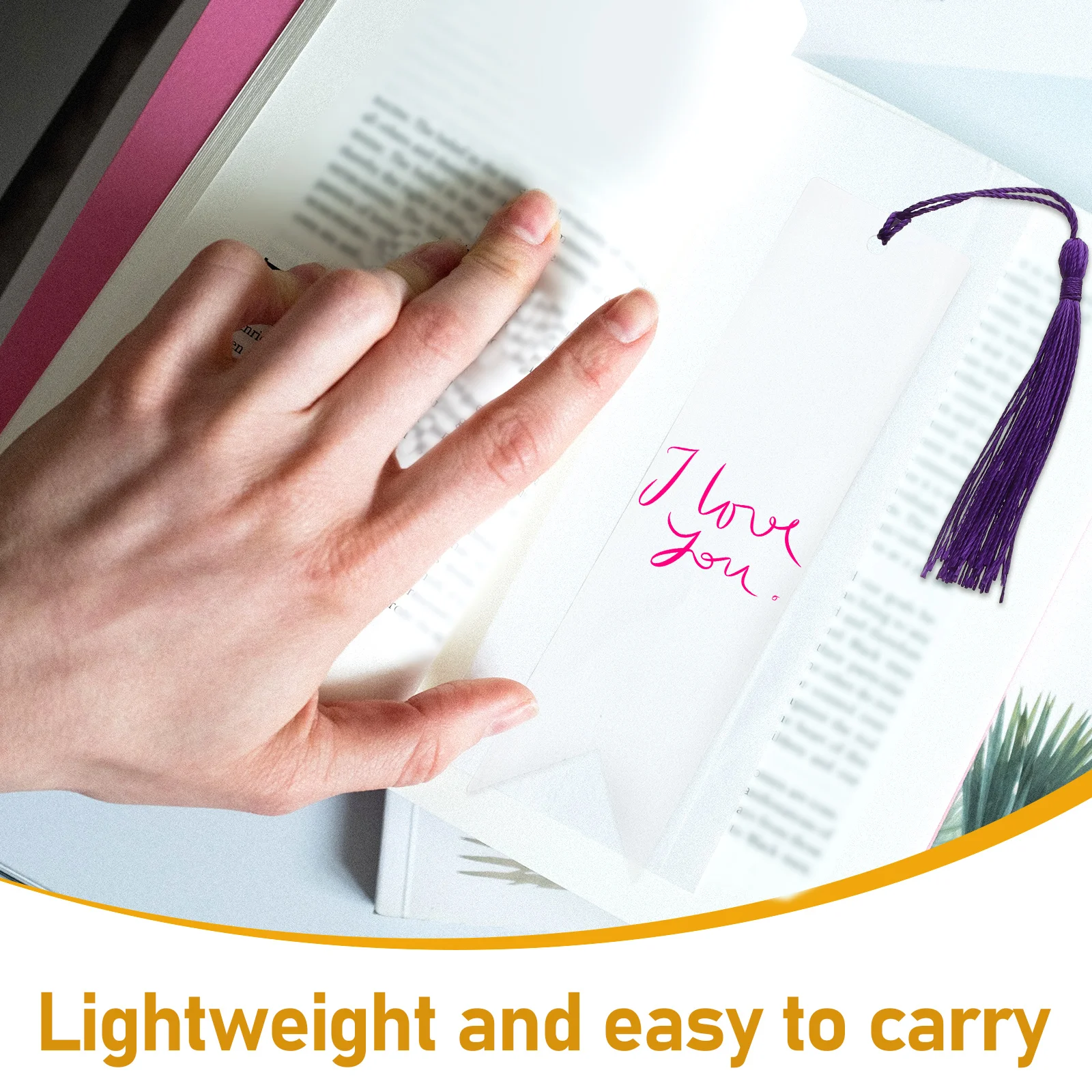 

12pcs Acrylic Bookmarks Clear Blank DIY Accessories Tassels Pendant Decorative Studying Aids for Writers Readers Gifts