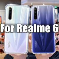 Clear Phone Case for Realme 6 TPU Transparent Case Realme6 6.5\