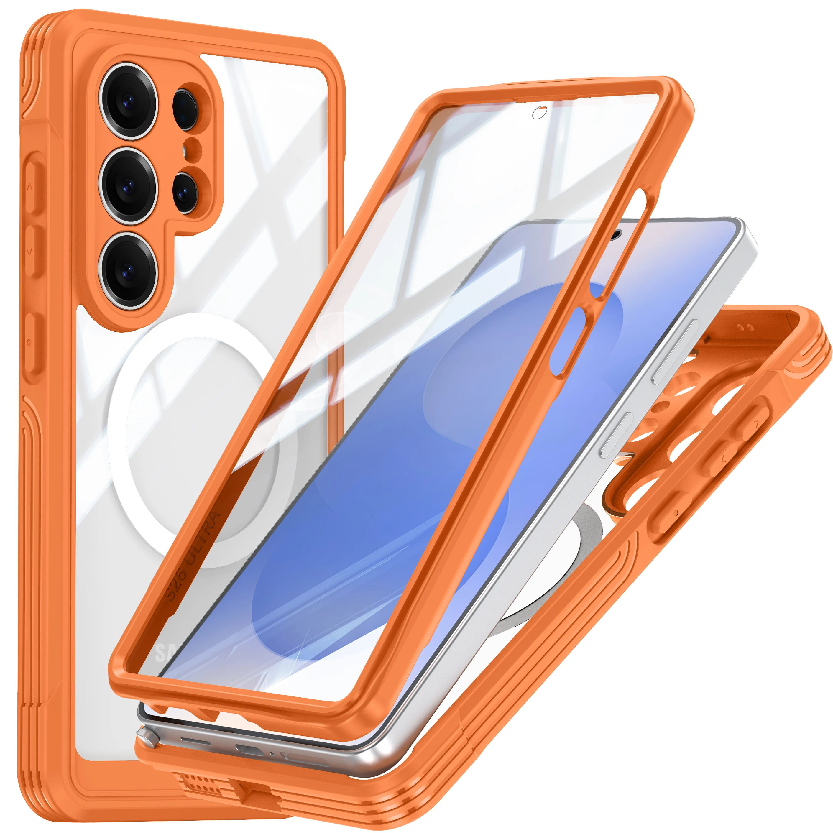 Shellbox - Magnetische, stoßfeste und sturzsichere transparente Handyhülle - Kompatibel mit Samsung S26 Ultra/S26
