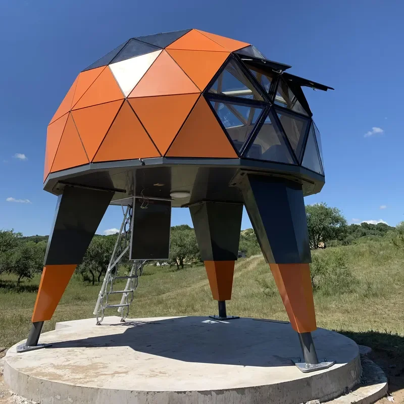 CE Certification Starshine Igloo House Geodesic Dome House With Bathroom Wooden Frame Star House
