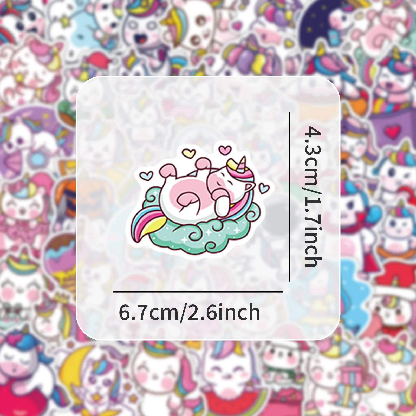 

50PCS Cartoon Pony Graffiti Stickers DIY Decorative Phone Case Notebook Water Cup Children's Waterproof Toys Gift Stickers