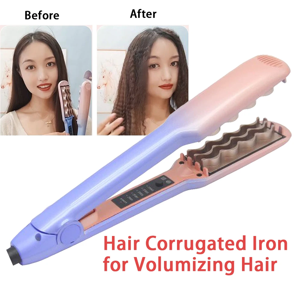 

Fluffy Hair Curler Ceramic Hair Crimper Corrugated Curling Iron Volumizer 3D Ripples Hair Waver Curling Styling Tool