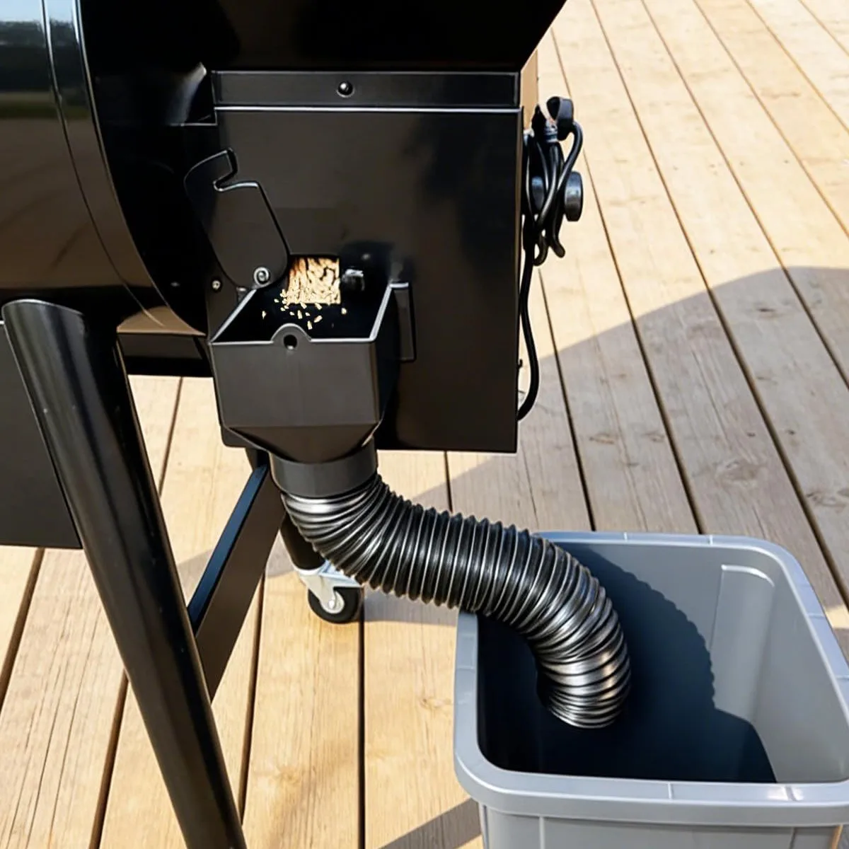 Traeger Smoker Funnel Grille cleaning groove, particle hopper discharge funnel, barbecue smoker cleaning auxiliary accessories