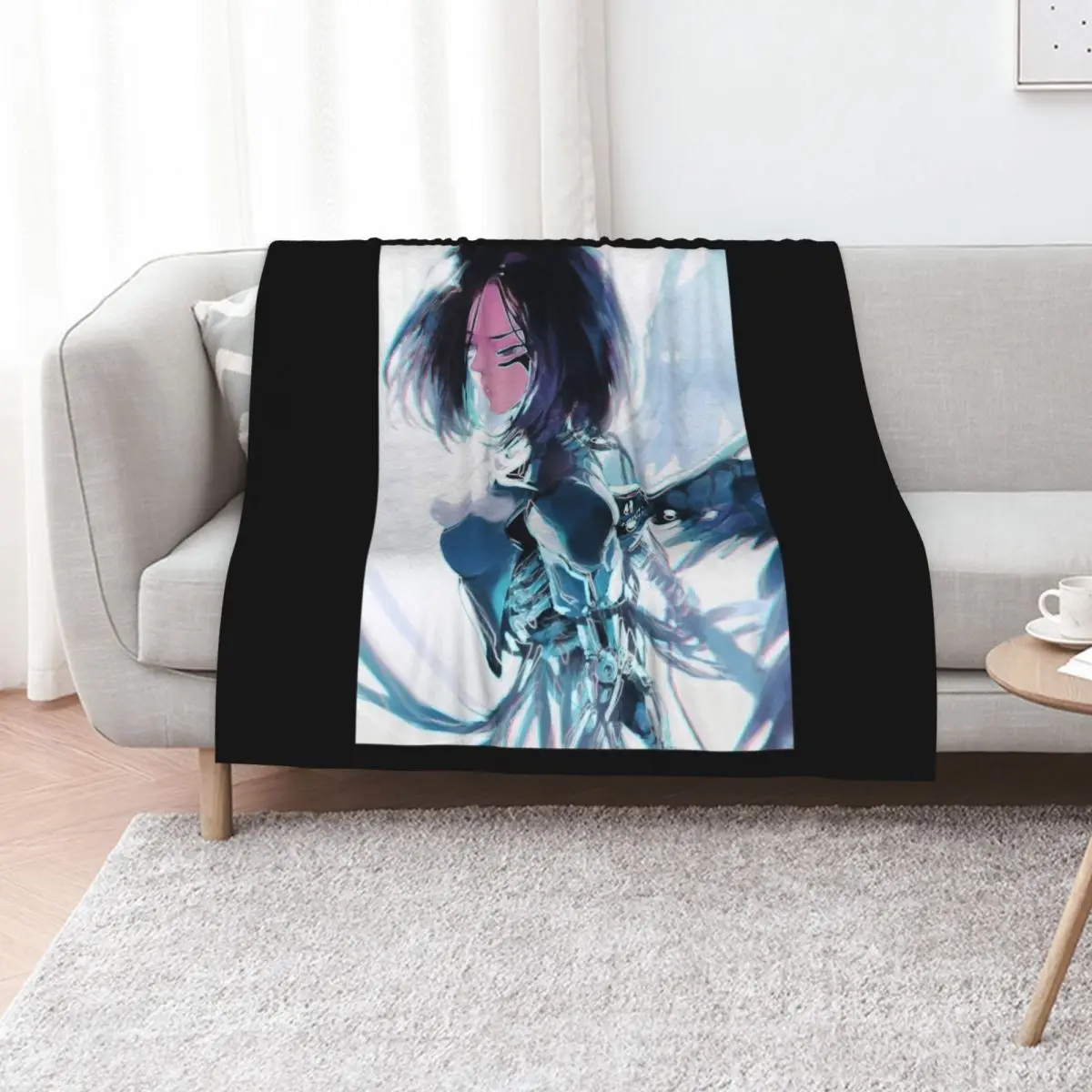 Alita: Battle Angel Throw Blanket Bed Fashionable Kid'S Flannel Soft Big Designers Flannel Fabric Blankets
