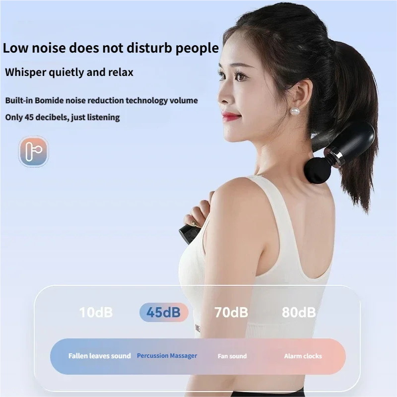 Curved hook fascia gun  for self-massage of the back and shoulders, perfect for muscle relaxation, fitness, and home workouts