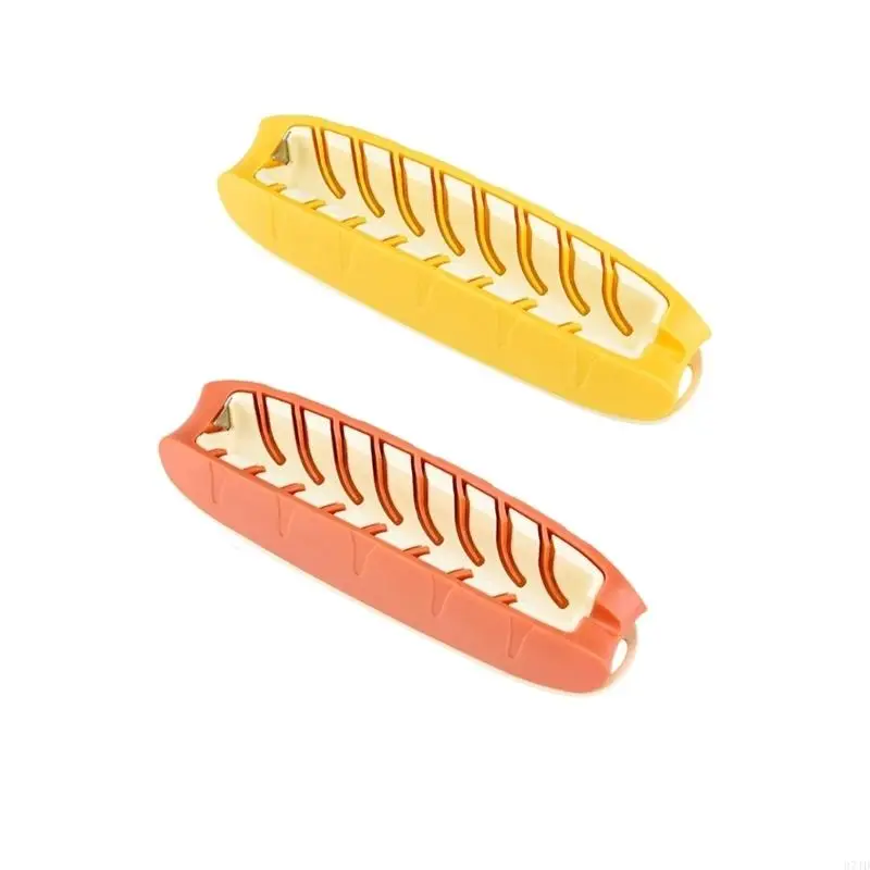 Sausage Cutter Tool Set of 2, Plastic Decorative Scoring Cutter, Slicers, Kitchen Gadget for Breakfast Serving, 37JD