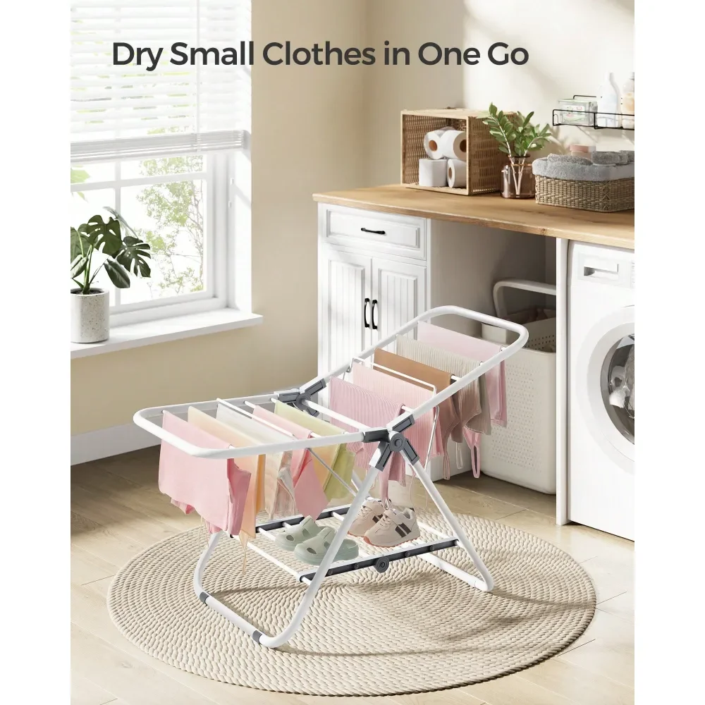 

SpaceSaving Clothes Dryer Foldable Laundry Drying Rack, 2Level Small Clothes Airer For Towels, Bathroom, And Balcony Drying Rack