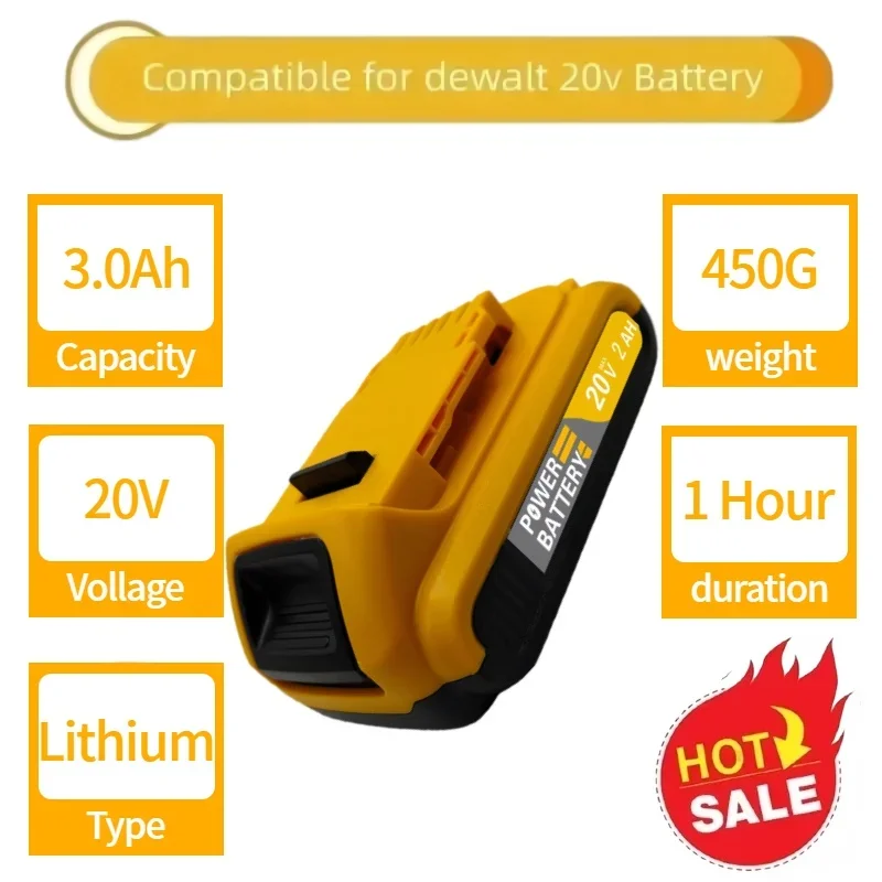 

100% Compatible DEWALT DCB206 Battery Pack for Cordless Power Tools Portable Equipment 18650 lithium-ion battery pack