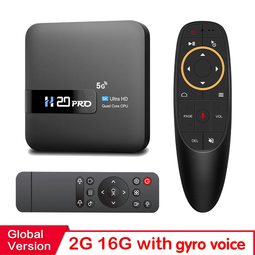 アンドロイドボックス ネットワークプレーヤー スマートセットトップボックス… H20PROスマートアンドロイドTVボックス 16GB 2.4&5G WIFI 4Kメディア