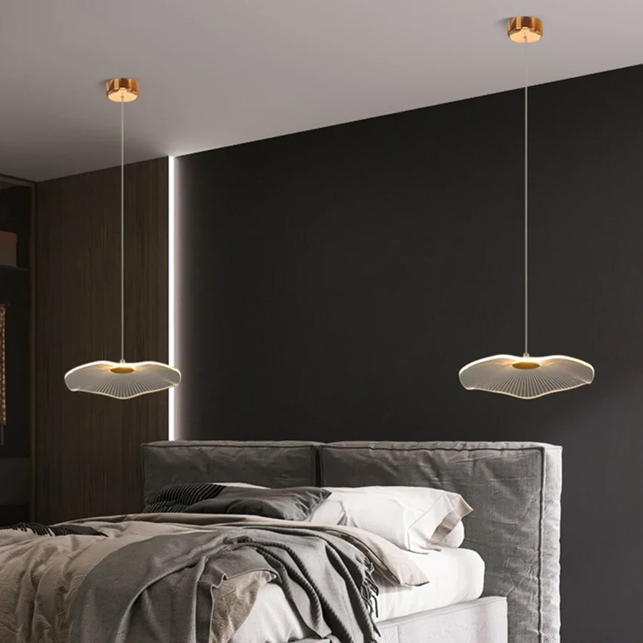 

LED Living Room Bedside Pendant Lamp Simple and Creative Restaurant Acrylic Bedroom Lighting Ambient Warm Lights