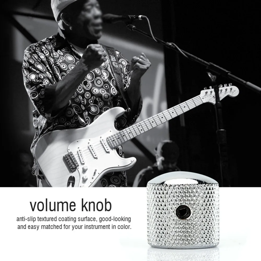 4pcs Metal Dome Knob Speed Control With Inner Hexagon Spanner Guitar Bass Knob Easy Installation
