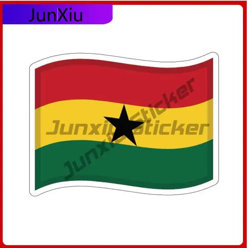 

Ghana Drift Flag Sticker Ghanaian Flag Exterior Decal Accessories Decoration For Car Body Suv Windshield Guitar Windows Laptop