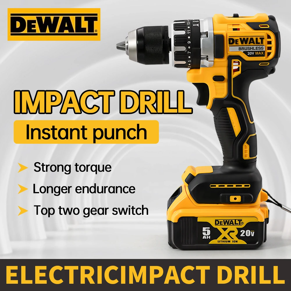 DEWALT DCD796 20V Cordless Screwdriver Brushless Electric Drill Impact Wrench Compact Drill Variable Speed Power Tools