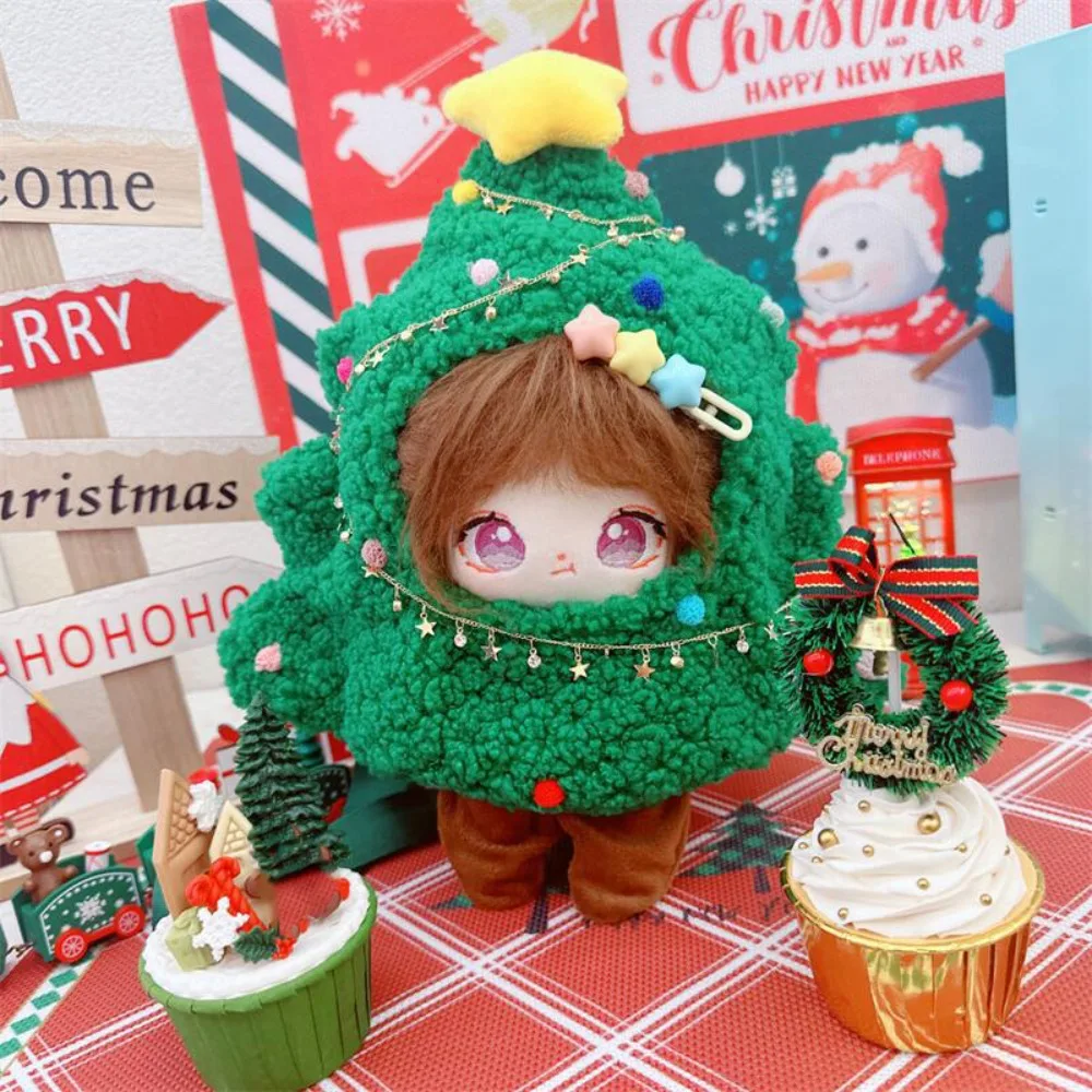 Christmas Tree 20CM Cotton Doll Clothes Crossbody Replacement Stuffed Doll Clothes Suit Outfit Changing Plush Toys Clothes