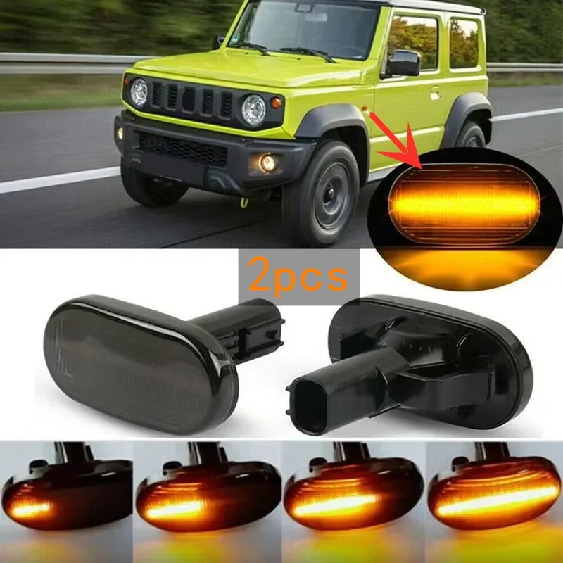 2Pcs LED Side Marker Turn Signal Lamps Fit Suzuki Jimny Sierra JB74W Lapin Mazda AZ Offroad Spiano Scrum Mini Truck