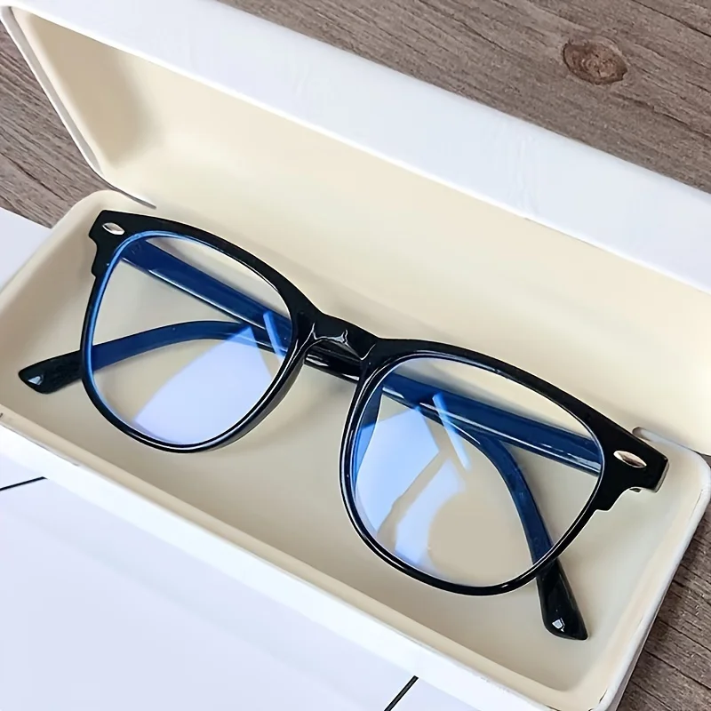 Unisex Anti-Blue Light for computer Glasses | Fashionable Transparent Black Frame, Facial Contour Design - Campus Style view 3