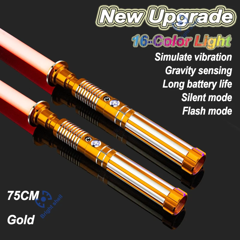 Metalen Lightsaber Laser Zwaard Speelgoed RGB Light Sabre 7 Kleurverandering Kids Soundfonts Force FX FOC Blaster Speelgoed Jedi Laser Zwaard Gift