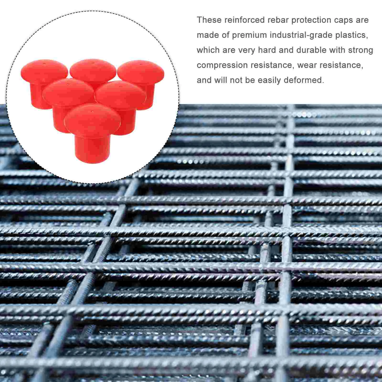 30 Pcs tappo in acciaio copertura per funghi tappi di protezione per tondo per cemento armato accessori di sicurezza protezione per estremità per accessori per l'industria delle costruzioni