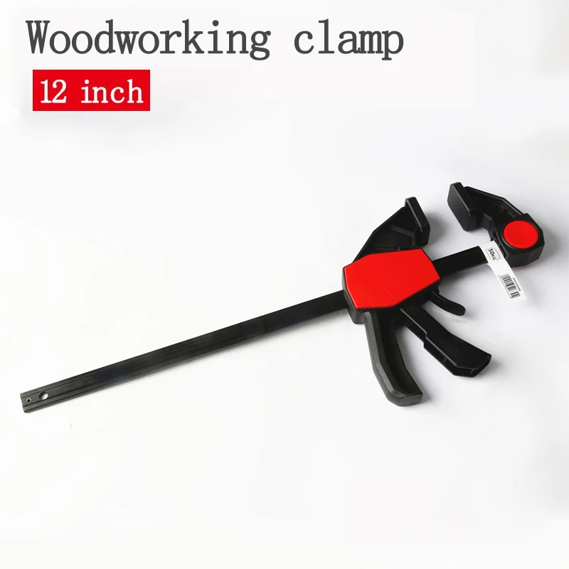 木工用ヘビーデューティーバークランプ,12インチ,300mm,クイックリリースクリップ,片手で手作り