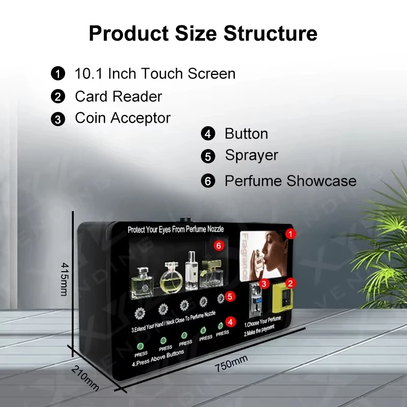 쇼핑몰 상업 거리 향수 자판기 맞춤 제작 저렴한 향수 분사 자판기