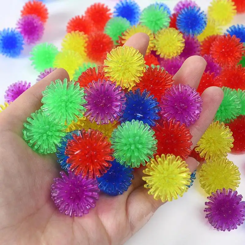 20Pcs Mini Soft Spiky Squeeze Balls Multicolor Sensory Toy Stress Relief For Kids Party Favors Classroom Reward Home Play