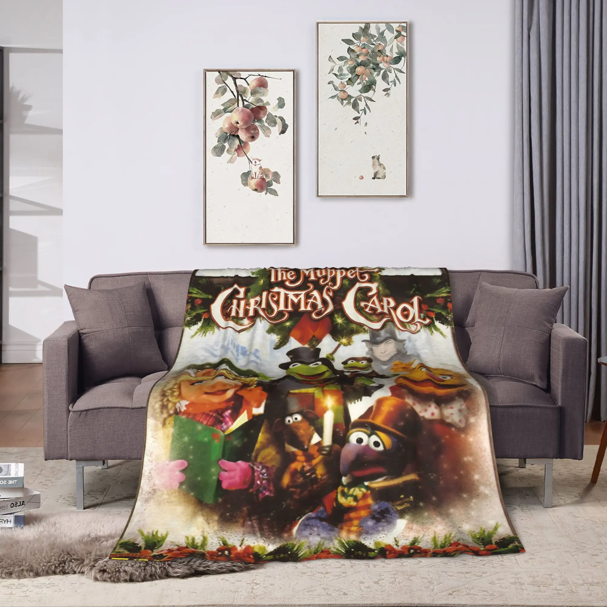 The Muppet Christmas Carol  Plush Blanket Girls Boys  Flannel Throw Blanket For Home Decor Soft Custom Bedspread Birthday Gift