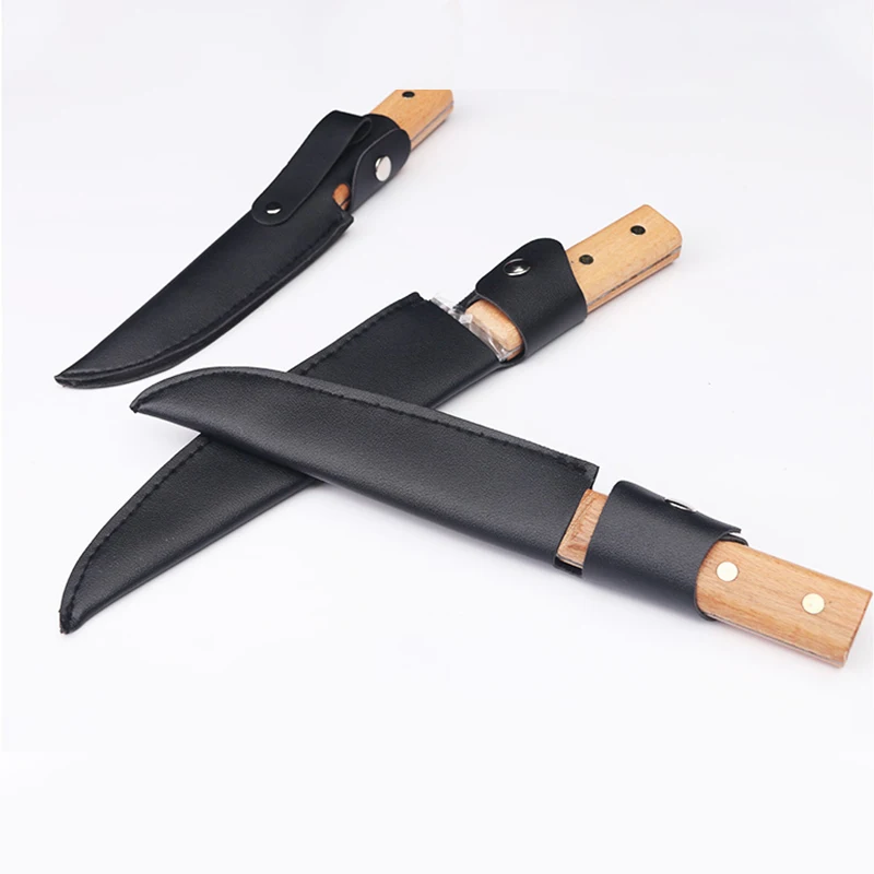 

Knife Sheath Pouches Pu Leather Holsters Belt Pocket Straight Knife Holder Carry Durable Kitchen Chef Cooking Knife Storage Bag