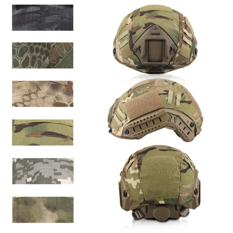 Tactical Multicam Helmet Cover for FAST Airsoft Helmets Paintball Wargame Gear PJ/BJ/MH Type Ballistic Helmets Cover Accessories