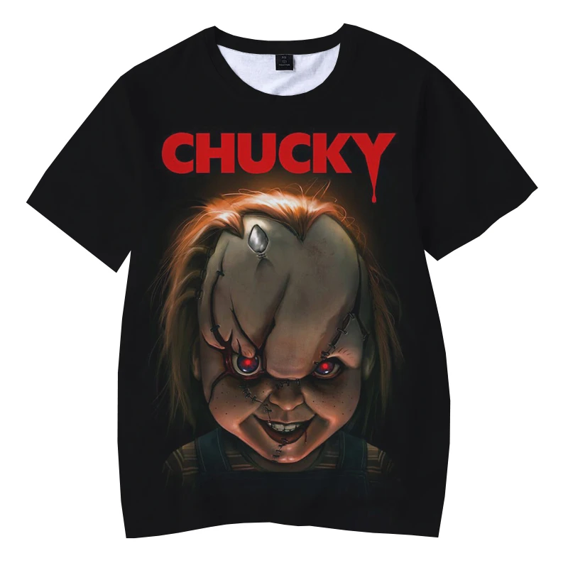 Horror Movie Kids Game Chucky 3D Printed T Shirt Men\'s Casual Funny T-Shirt Streetwear Tops Short Sleeve Breathbale Clothing