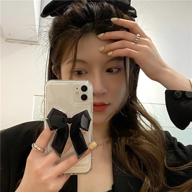블랙 활 타이 휴대폰 거치대 회전식 브래킷, 낙하 방지, 레이지 핑거 링 휴대폰 스탠드, 아이폰 15 프로맥스 스마트폰 거치대