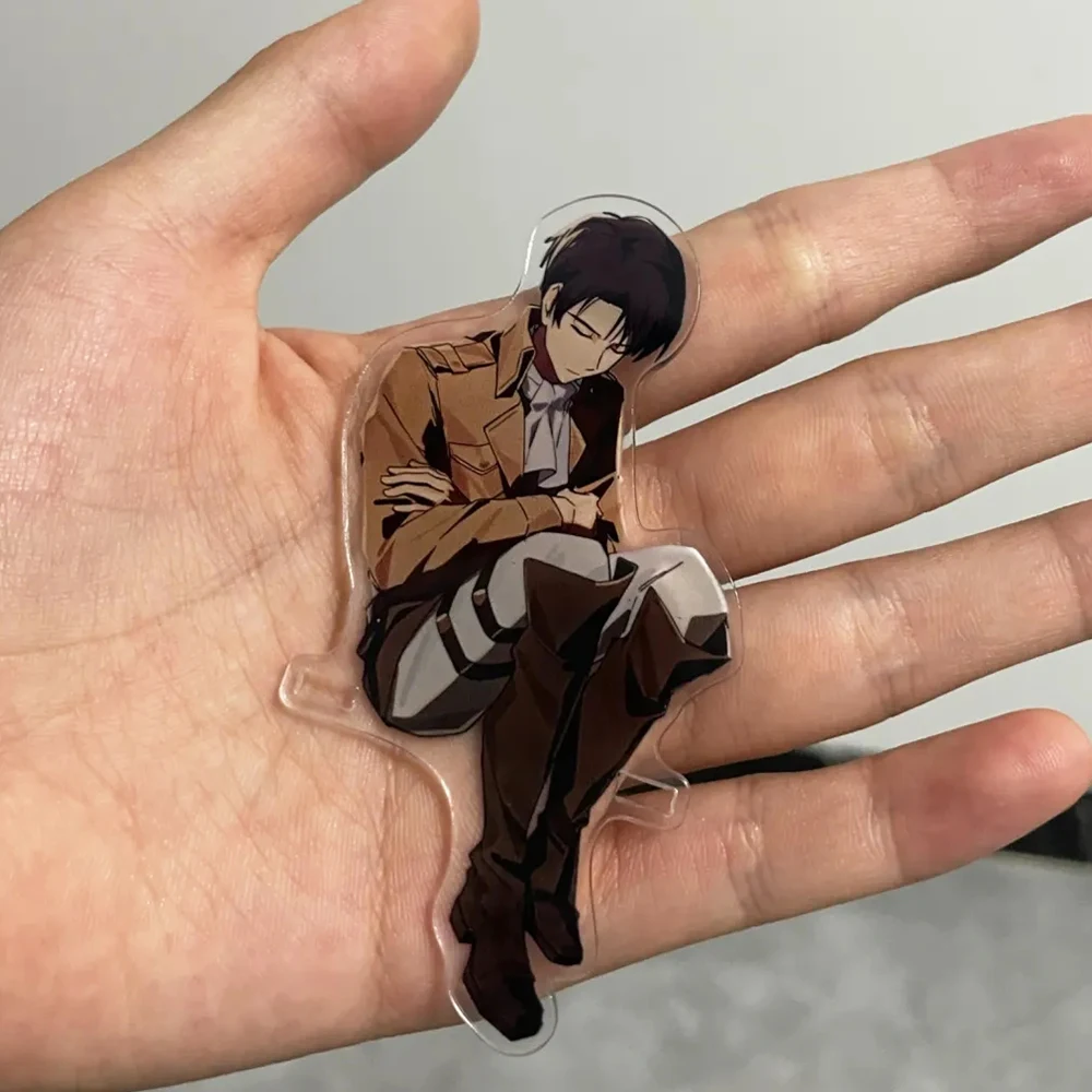 Anime Attack Levi Ackerman Cosplay Standing Plates Cartoon Figures Model Acrylic Stand Desk Decoration Xmas Ornament