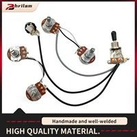 PHRILMGuitar Arnés precableado Humbucking Pickup Arnés precableado 2V2T con potenciómetro de 500K y interruptor de palanca de 3 vías para SG