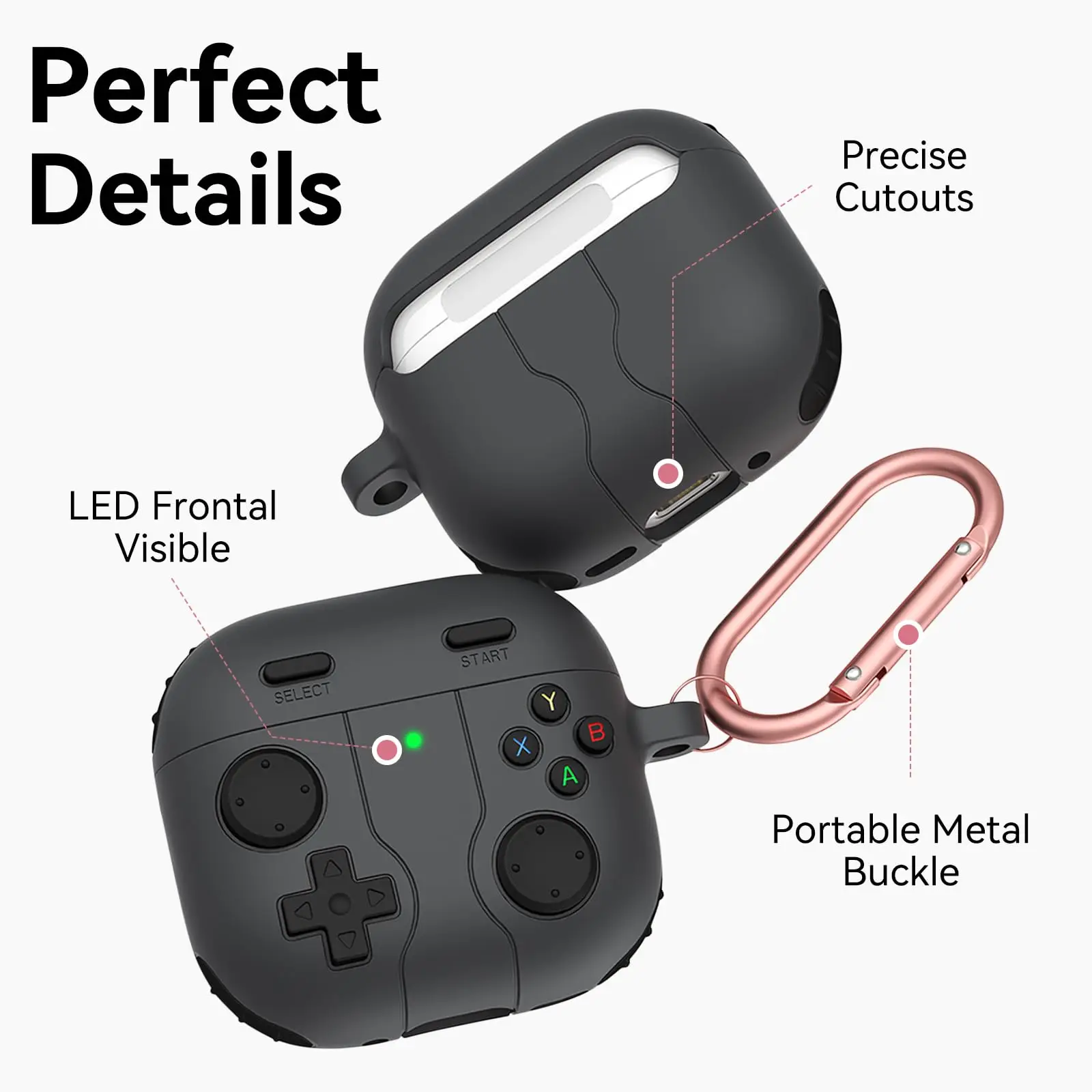 New Retro Games Console Silicone Case For Airpods 4 Case Wireless Bluetooth Earphone Protective Case For Airpods 4 with Keychain