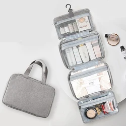 Borsa da toilette con gancio appeso impermeabile borsa pieghevole grande borsa da viaggio trucco cosmetico custodia per rasoio custodia per bagno