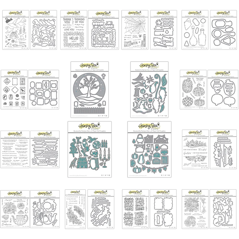2022 września nowy Halloween czarownica miotła dynia wzornik i znaczki wykrojniki zestawy do tworzenia słowo kartka z życzeniami Scrapbooking