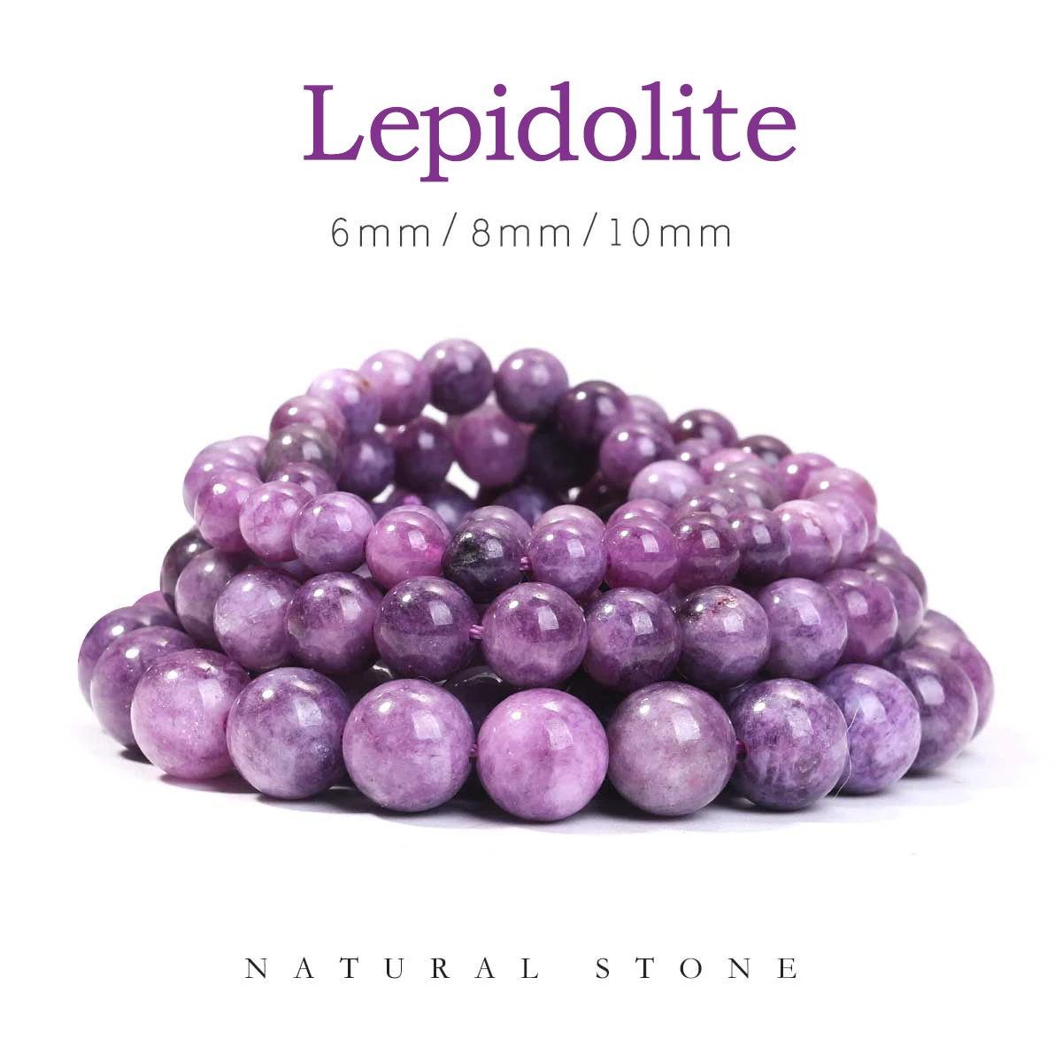 

SHIJIWLS Лепидолит, яшма, камень, дизайн, сделай сам, кольцо ручной работы, браслет, ожерелья, серьги, свободная бусина, оптовая продажа, 6, 8, 10 мм