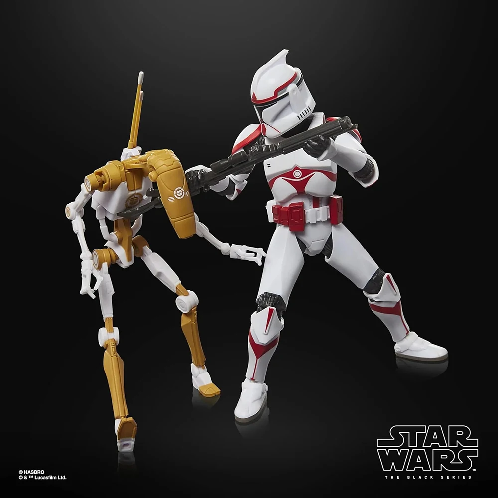 Hasbro Star Wars The Black Series Phase I Assault Trooper (Coruscant Guard) & Battle Droid Officer (Training) 2-Pack-Set Toys
