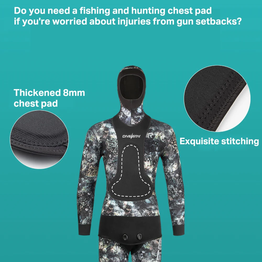 Men Women Neoprene Chest Protection Loading Pad Mat Diving Vest Top for Scuba Spearfishing Spearguns Spear Fishing Hunting