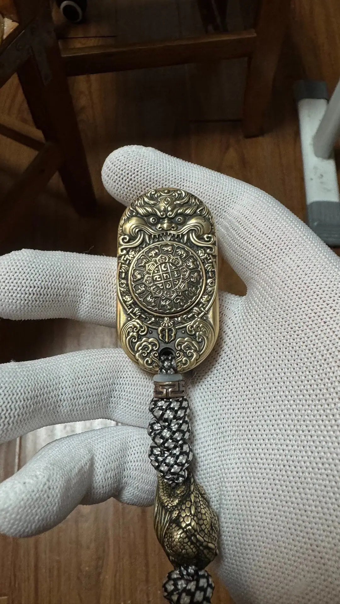 Used EDC Leyang Bigdan Limited Jiugong Bagua 1.0 Brass Material EDC Decompression Toy