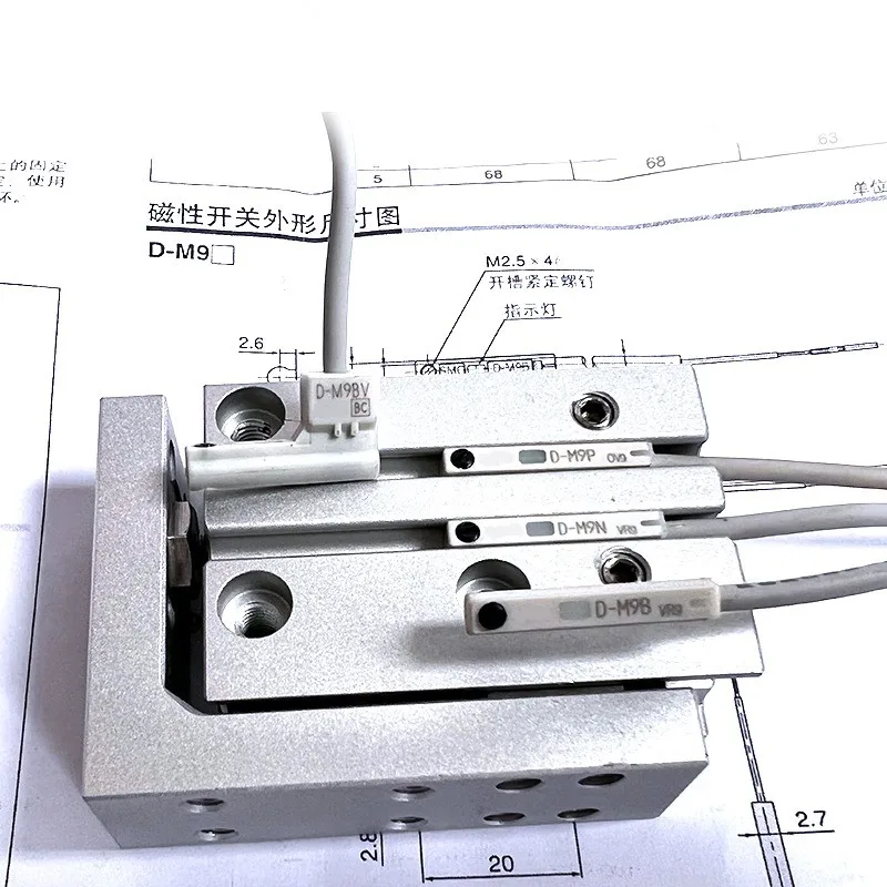 Interruptor magnético do cilindro do ar, tipo sensor de SMC, D-M9B PL HP