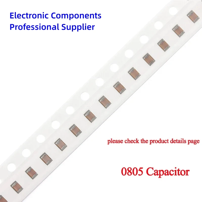 100pcs 0805 SMD Chip Multilayer Ceramic Capacitor 0.5pF - 47uF 10pF 22pF 100pF 1nF 10nF 100nF 0.1uF 1uF 2.2uF 4.7uF 10uF 22uF